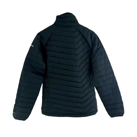 Columbia Women's Black Powder Lite Jacket Coat Size M *Logo* Omni-Heat Pockets - Picture 5 of 12